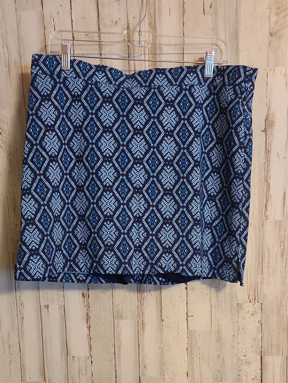 Rafaella Navy Blue Printed Skort